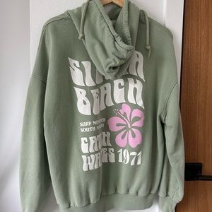 Pull and bear sage green beachy hoodie